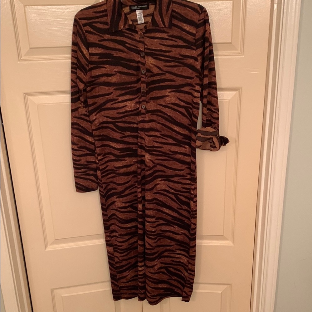 🐅 Tiger Print Dress 🐅 Jones New York size M
